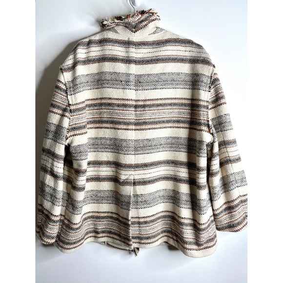 Isabel Marant Étoile Josia Striped Fringe Coat Jacket Blazer Sz 40 L Boho Paris - Picture 5 of 12